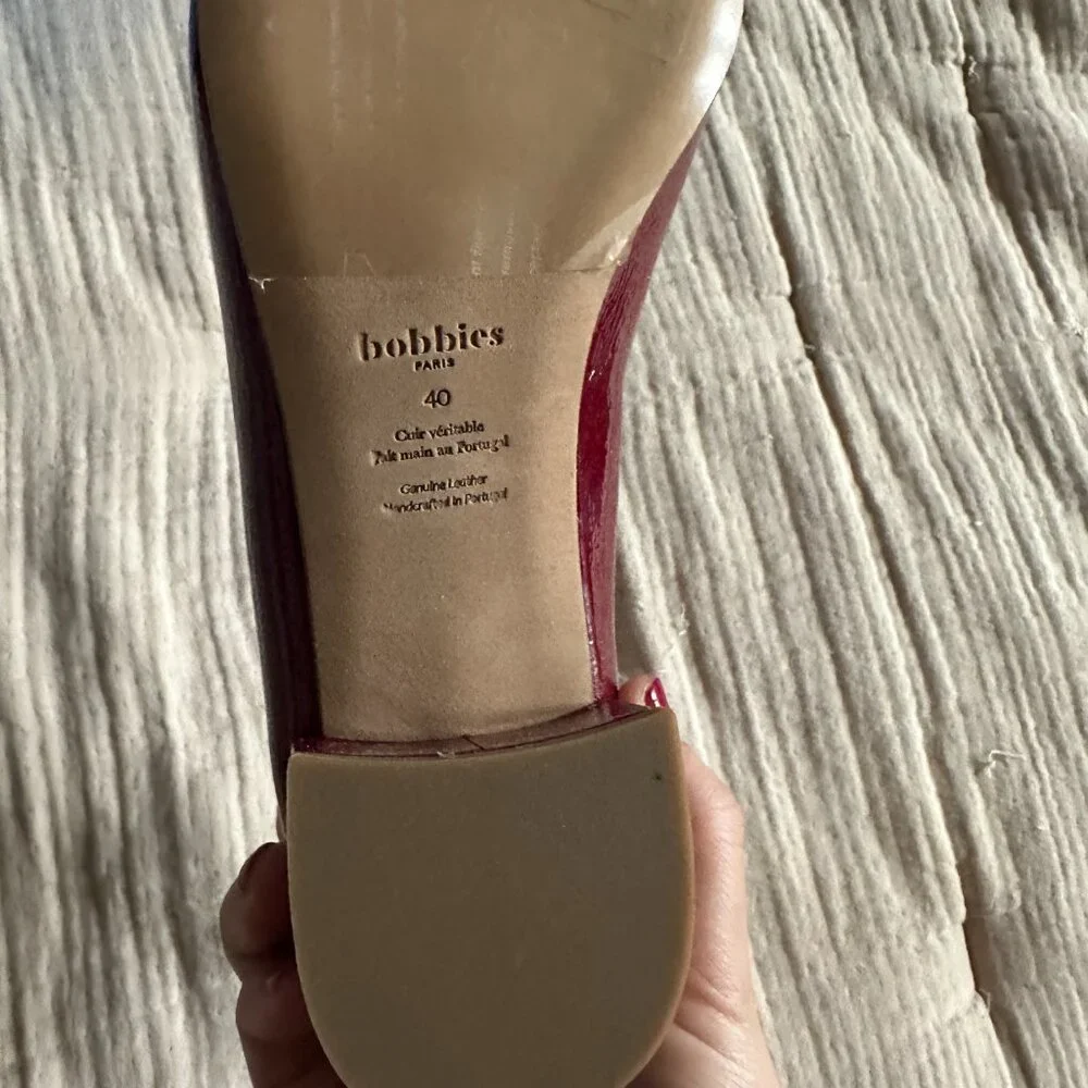 Bobbies Paris Size 40 (9us) Zélie low heel pumps in Cherry Gloss - NEW IN BOX - Picture 5 of 7